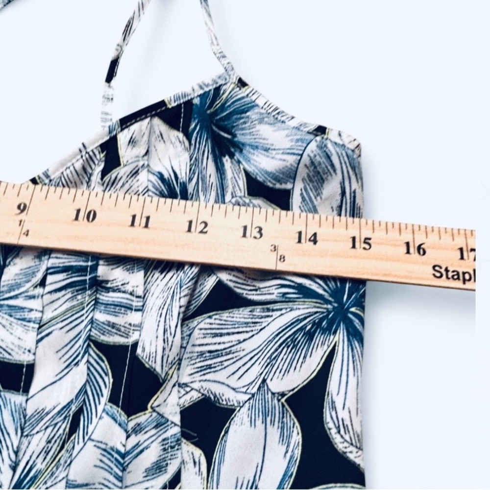 Banana Republic Strappy Pin-Tuck Midi Floral Print Pleated Dress Size 4 Petite - Picture 4 of 5
